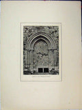 Original Old Antique Print Doorway East Worldham Church Archway