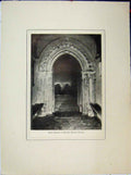 Original Old Antique Print South Doorway Hartley Mauditt Church