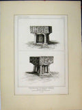 Original Old Antique Print 1816 Winchester Cathedral Church Views Font Keux