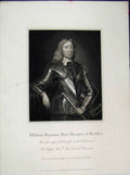 Original Old Antique Print 1815 Portrait William Seymour Marquis Hertford 19th