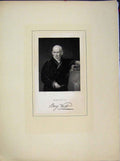 Original Old Antique Print Portrait Benjamin West Engraving Jenkins Harlow