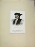 Original Old Antique Print Portrait George Morley Bishop Winchester