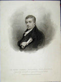 Original Old Antique Print Honourable Edward Lord Hawke Bourne