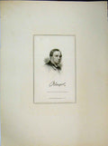 Original Old Antique Print 1876 Portrait Man Engraving Jeens 19th