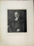 Original Old Antique Print 1860 James Sewell Warden College Oxford College 19th
