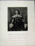 Old Antique Print Portrait Philip Herbert Earl Pembroke Montgomery 1827 19th