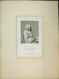 Original Old Antique Print 1822 Portrait Joseph Warton Winchester Cathedral