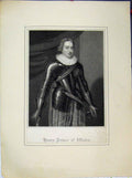 Original Old Antique Print Henry Prince Wales Portrait Armour