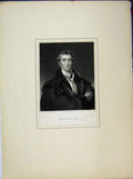 Original Old Antique Print Portrait Wellington Engraving Hall