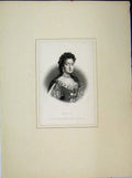 Old Antique Print Queen Mary Portrait Queen Great Britain Ireland France