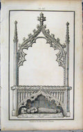 Original Old Antique Print View Tomb Pucklechurch 1801 Lysons Napoleonic Era