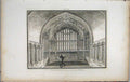 Original Old Antique Print 1801 East End Library Gloucester Cathedral Lysons