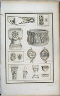 Original Old Antique Print 1803 Lysons Berkeley Castle Tomb Sodbury Font Sudley