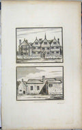Original Old Antique Print Lysons 1803 Buckland Rectory House Stanton 19th