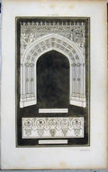 Original Old Antique Print 1802 Lysons Elder Chapel Lady Bristol Cathedral 19th