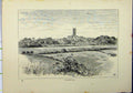 Original Old Antique Print Warwick Castle Country View Social History