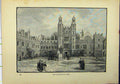 Original Old Antique Print View Quadrangle Eton Social History