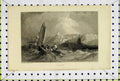 Original Old Antique Print View Triport France Stormy Sea Willmore
