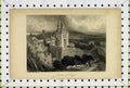 Original Old Antique Print View Chateau Dieppe France Country Scene Lewis