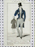 Original Old Antique Print Portrait Large Small Men Paris France