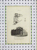 Original Old Antique Print 1816 Bank Lothbury Map London Threadneedle Street