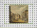 Original Old Antique Print Colour Street Scene Miller Library Horse Coach