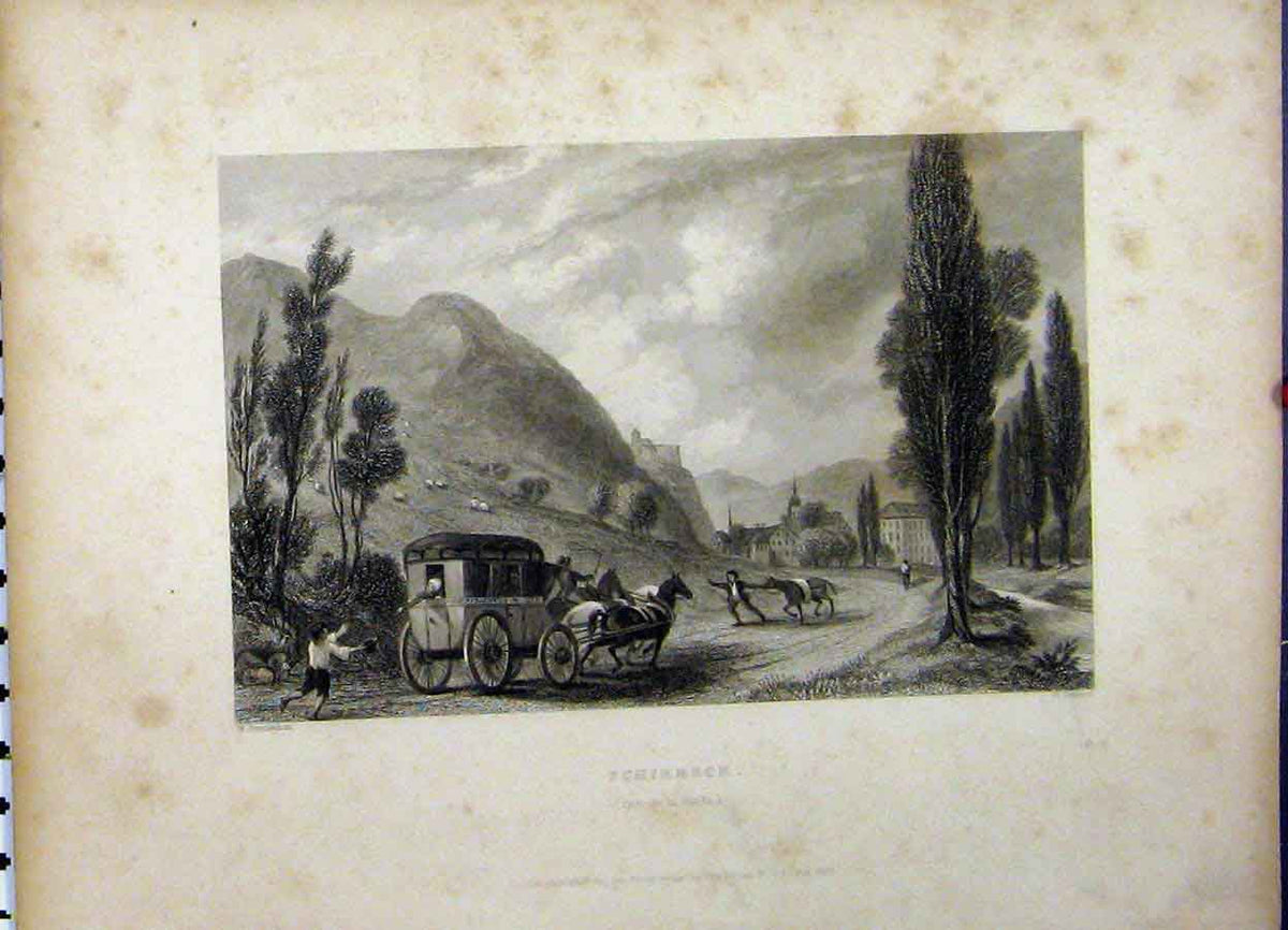 Old Antique Print C1835 Scene Ambassadors Entrance Paris France Radclyffe 19th