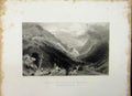 Old Antique Print C1835 View Fort Exille Valley Dora Mount Melon Cousen 19th