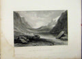 Old Antique Print Mountain View Lac Noir Col De Clairee 1837 Man Hunting 19th