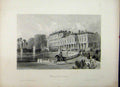 Original Old Antique Print C1835 View Palace Saint Cloud Building Adlard 19th