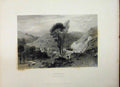 Original Old Antique Print Mountain Scene 1837 Foudai Ban Roche Country Finden
