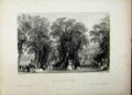 Old Antique Print View Park St. Cloud Trees Family Day Out C1835 Bentley 19th