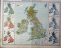 Original Old Vintage Print 1920 British Isles Vegetation Climate Map 20th