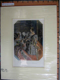 Old Antique Print C1880 Hand Coloured Scene Drawing Room St. James'S Lady 19th