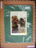 Original Old Antique Print C1790 Colour View River Dee Eaton Trees Nature 18th