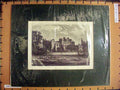 Original Old Antique Print C1880 Exterior Haww1Den Castle Architecture Sheep