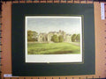 Original Old Antique Print C1880 Hand Coloured Wytham Abbey Architecture Garden