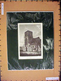 Old Antique Print C1880 St Peter'S Abbey Church Shrewsbury Architecture 19th