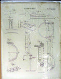 Original Old Antique Print Encyclopaedia C1779 Water Works Diagrams Drawings