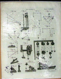 Original Old Antique Print Encyclopaedia C1779 Mechanics Diagrams Instruments