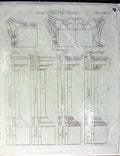 Old Antique Print Encyclopaedia Architecture Pilaster Capitals Pedestals