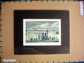 Old Antique Print Hand Coloured C1880 Exterior Low Hill General Cemetery 19th