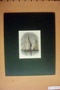 Original Old Antique Print Hand Coloured C1880 Pinnacle Rock Handfast Point Sea