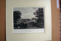 Old Antique Print C1880 View Gate Burton Mansion House Trees Countryside 19th