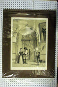 Original Old Antique Print C1890 Grand Staircase Holland House Kensington Dogs