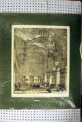 Original Old Antique Print C1890 Interior Architecture Hall Beddington Surrey