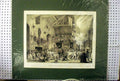 Old Antique Print C1890 Banqueting Hall Haddon Derbyshire England People 19th