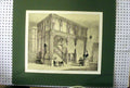 Original Old Antique Print C1890 View Staircase Wakehurst Sussex People Dog