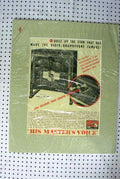 Old Antique Print C1910 Advertisement His Masters Voice Gramaphone Music 20th