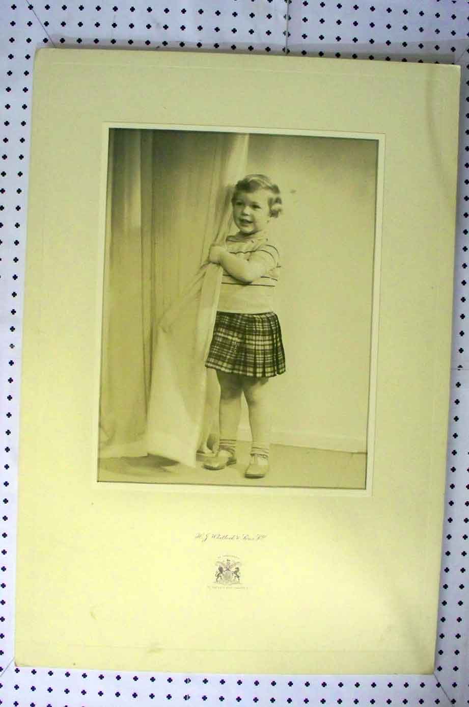 Original Old Vintage Print C1936 Photograph Princess Little Girl Kilt Royalty